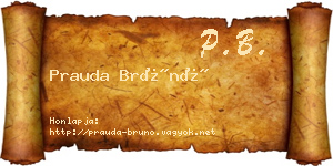 Prauda Brúnó névjegykártya